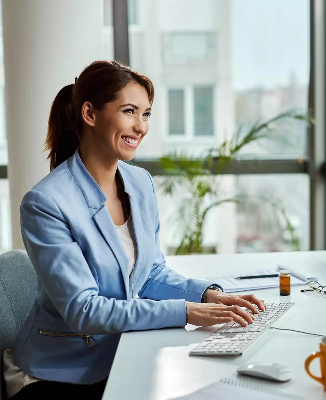 Woman with laptop