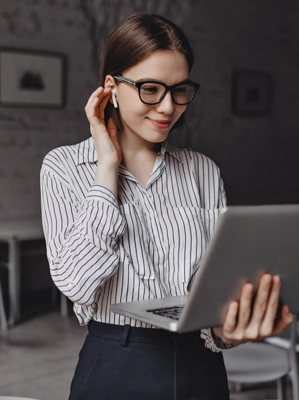 Woman with laptop